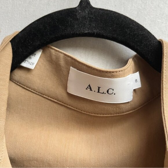 A.L.C Emma Safari Belted Midi Dress Sz 8 - Picture 7 of 13